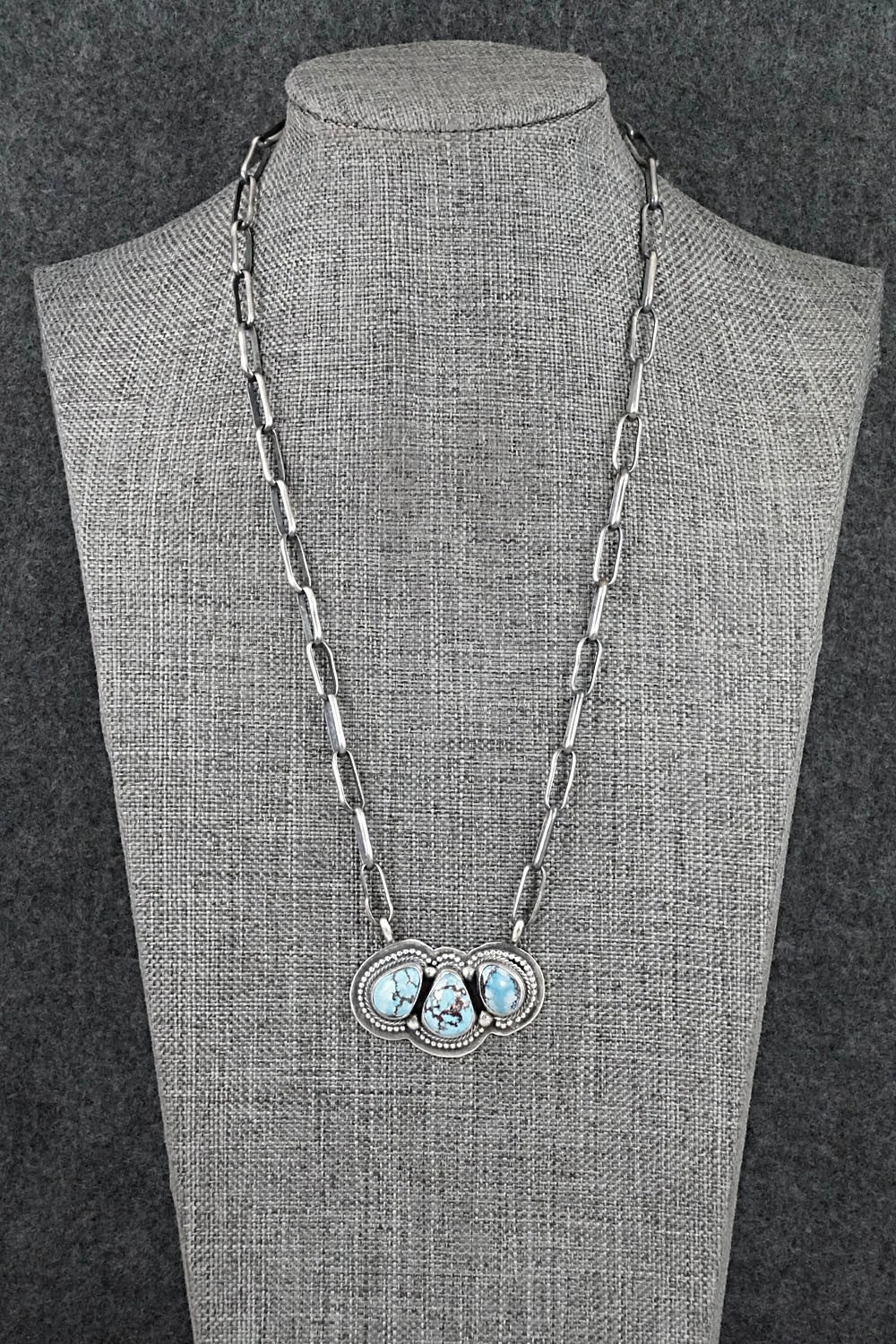 Turquoise & Sterling Silver Necklace - Darrin Livingston