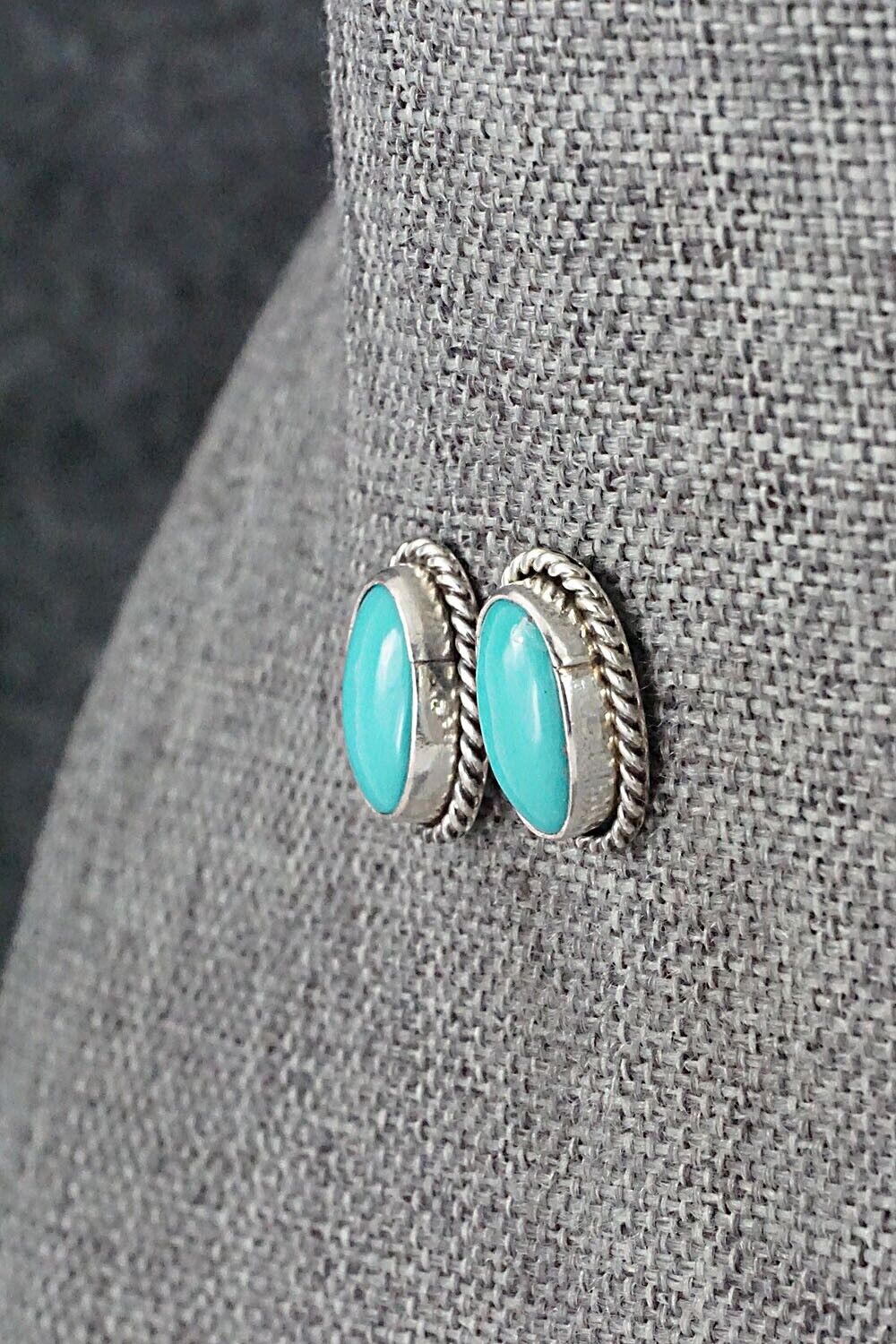 Turquoise & Sterling Silver Earrings - Marco Begaye