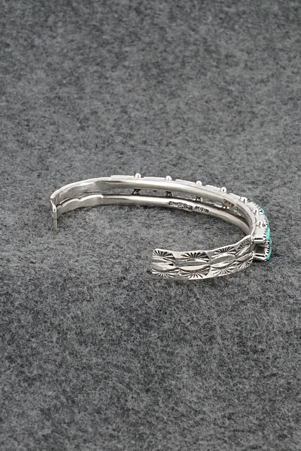 Turquoise & Sterling Silver Bracelet - Murray Hannaweeka