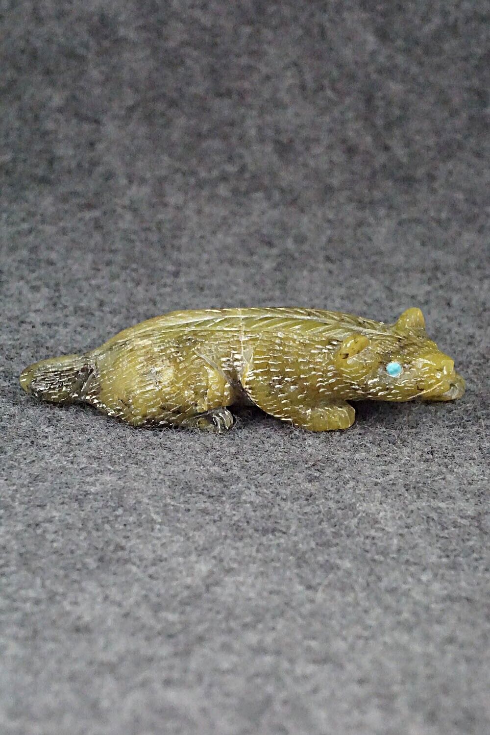 Badger Zuni Fetish Carving - Lance Cheama