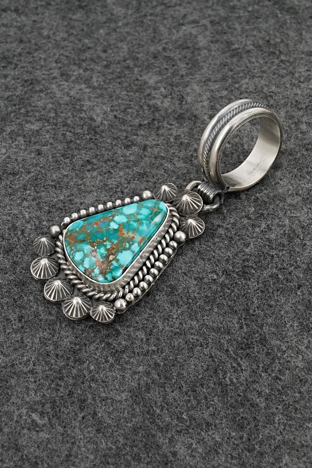 Turquoise & Sterling Silver Pendant - Michael Calladitto