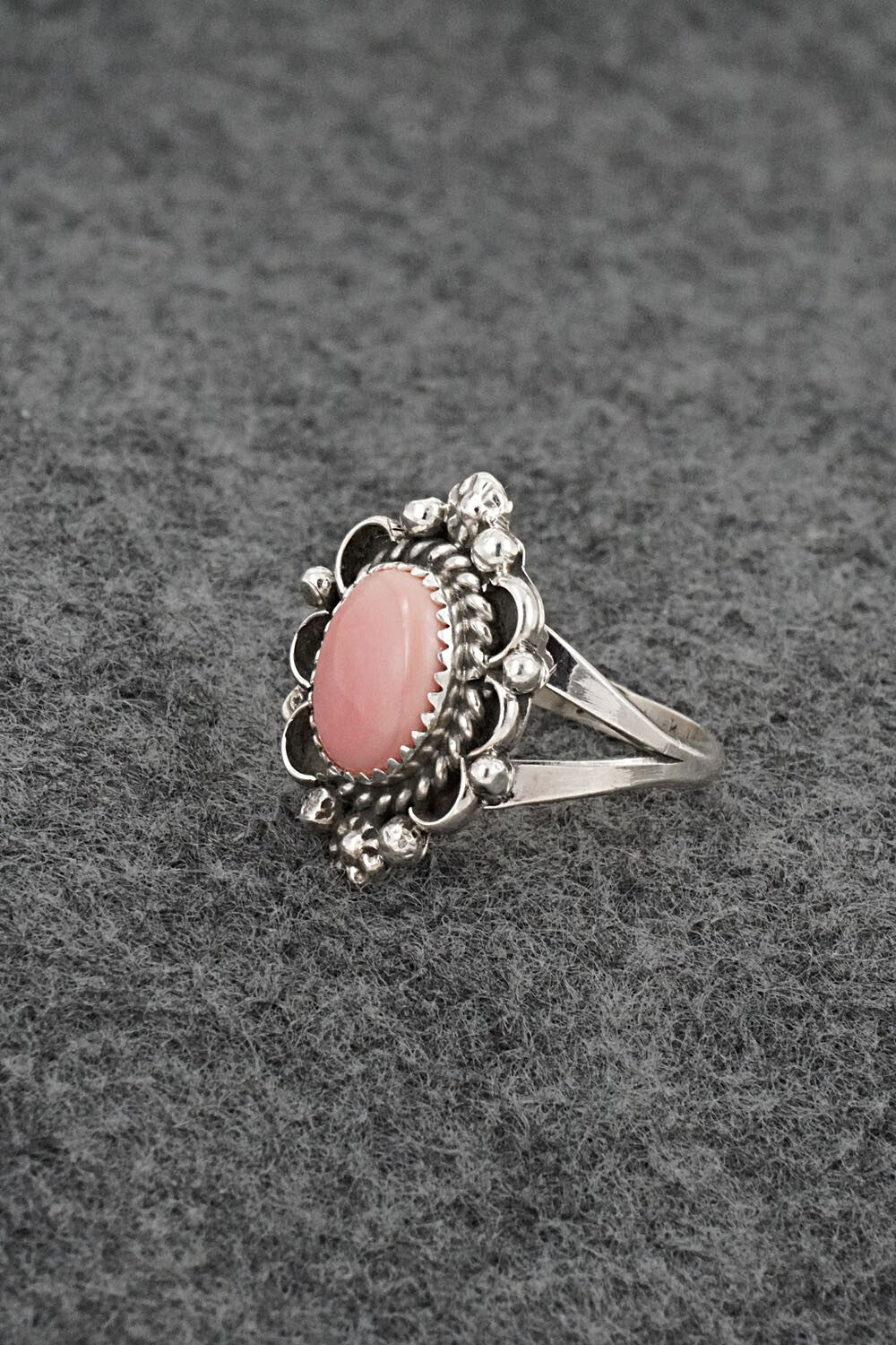 Conch Shell & Sterling Silver Ring - Frieda Martinez - Size 6.25