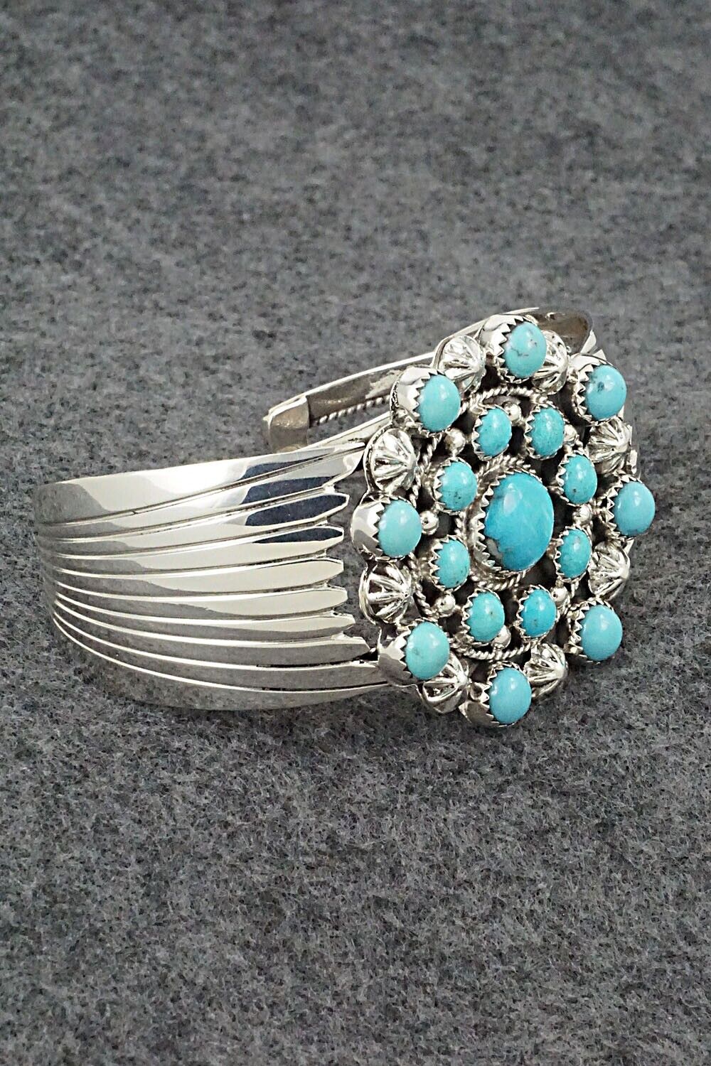 Turquoise & Sterling Silver Bracelet - Jeremy Delgarito