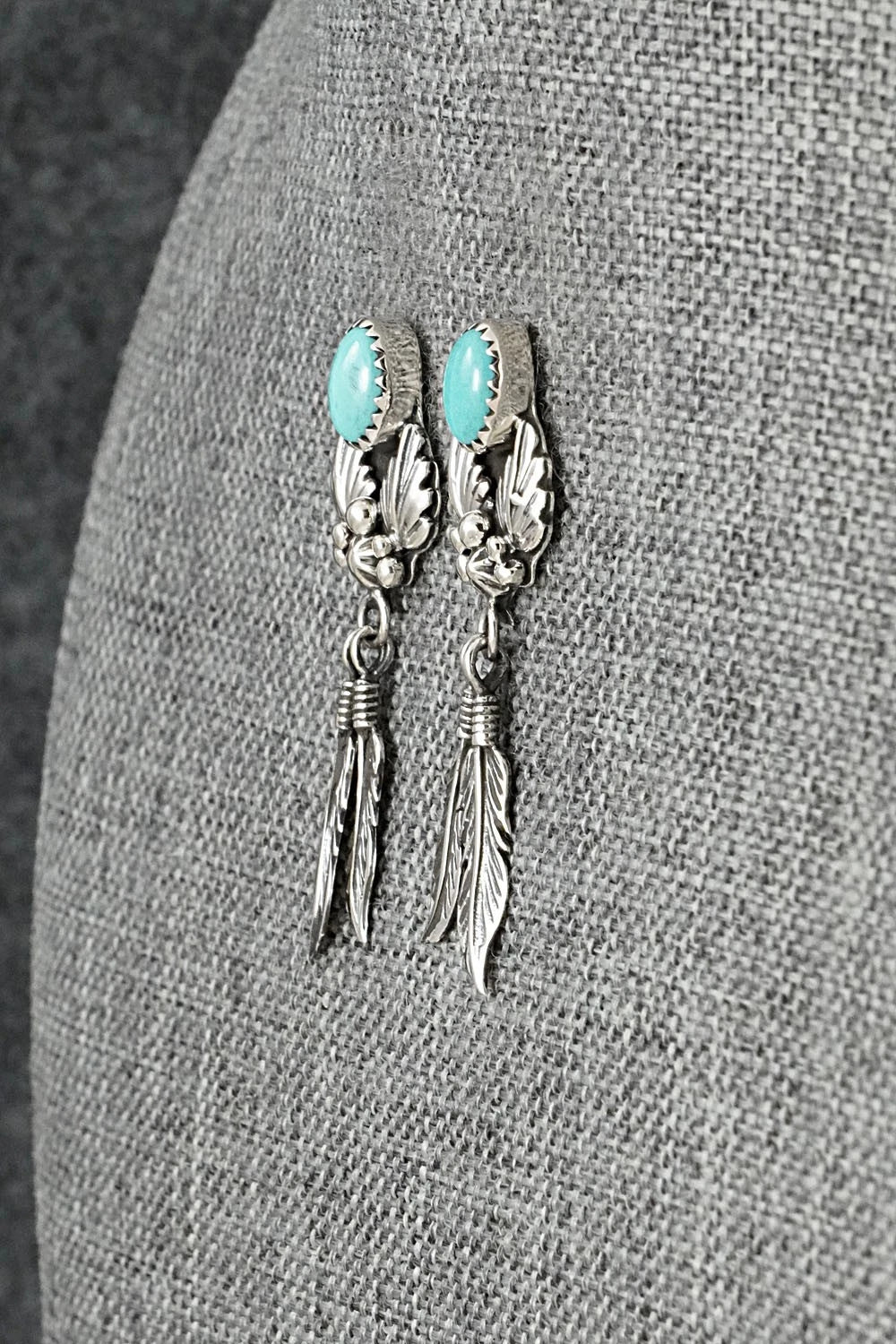 Turquoise & Sterling Silver Earrings - Marie Bahe