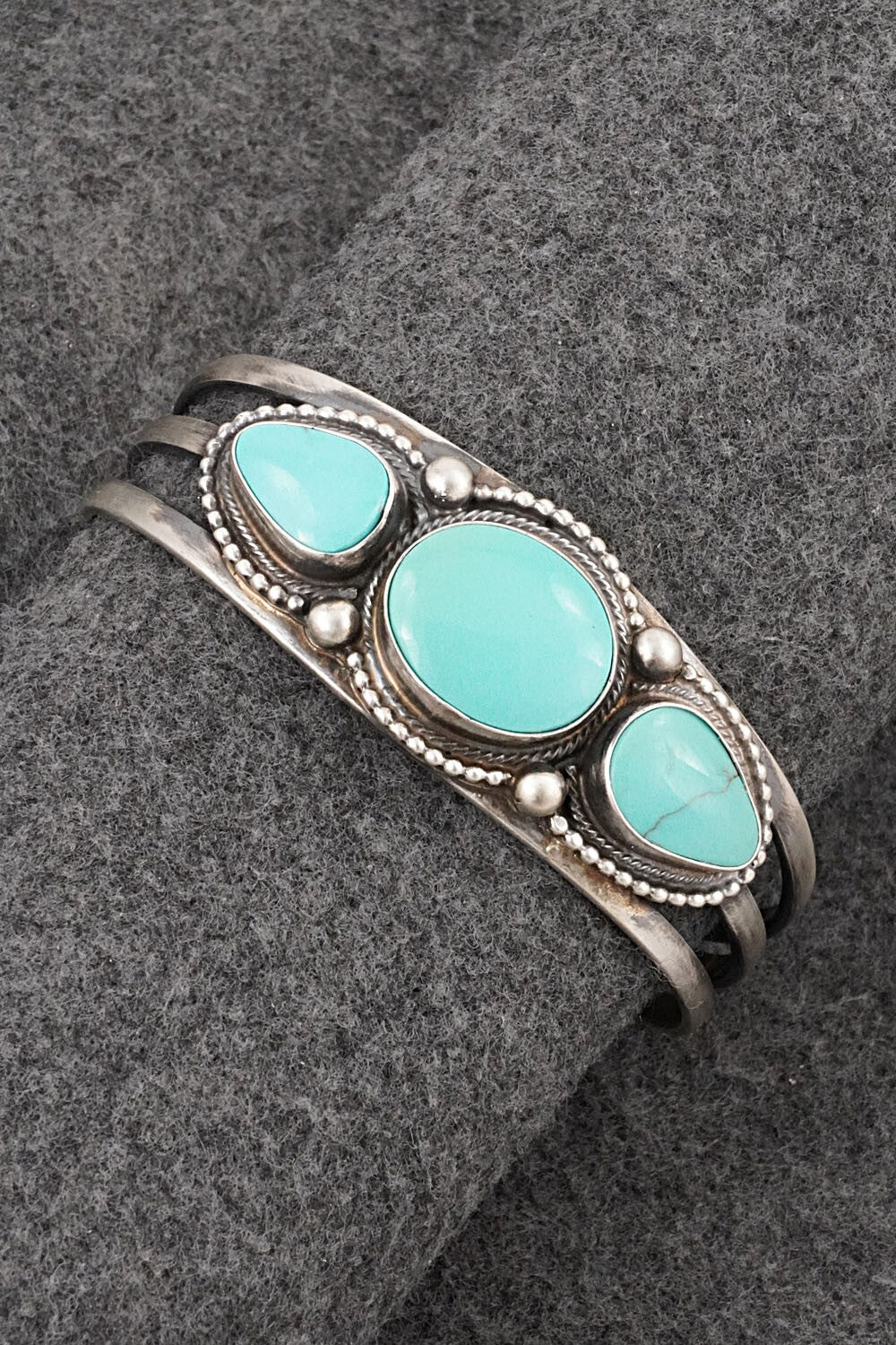 Turquoise & Sterling Silver Bracelet - Kathleen Chavez