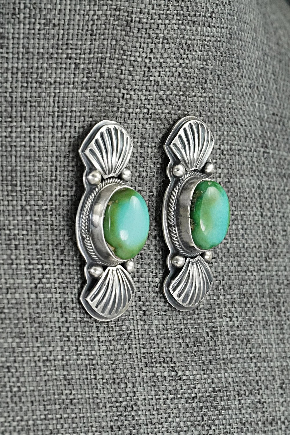 Turquoise & Sterling Silver Necklace and Earrings Set - Randy Boyd