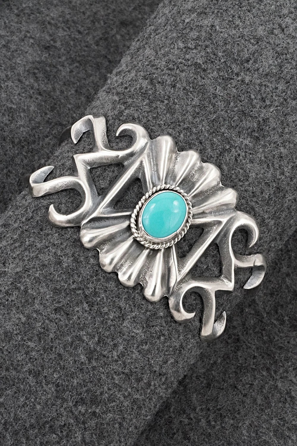 Turquoise & Sterling Silver Bracelet - Eugene Gruber