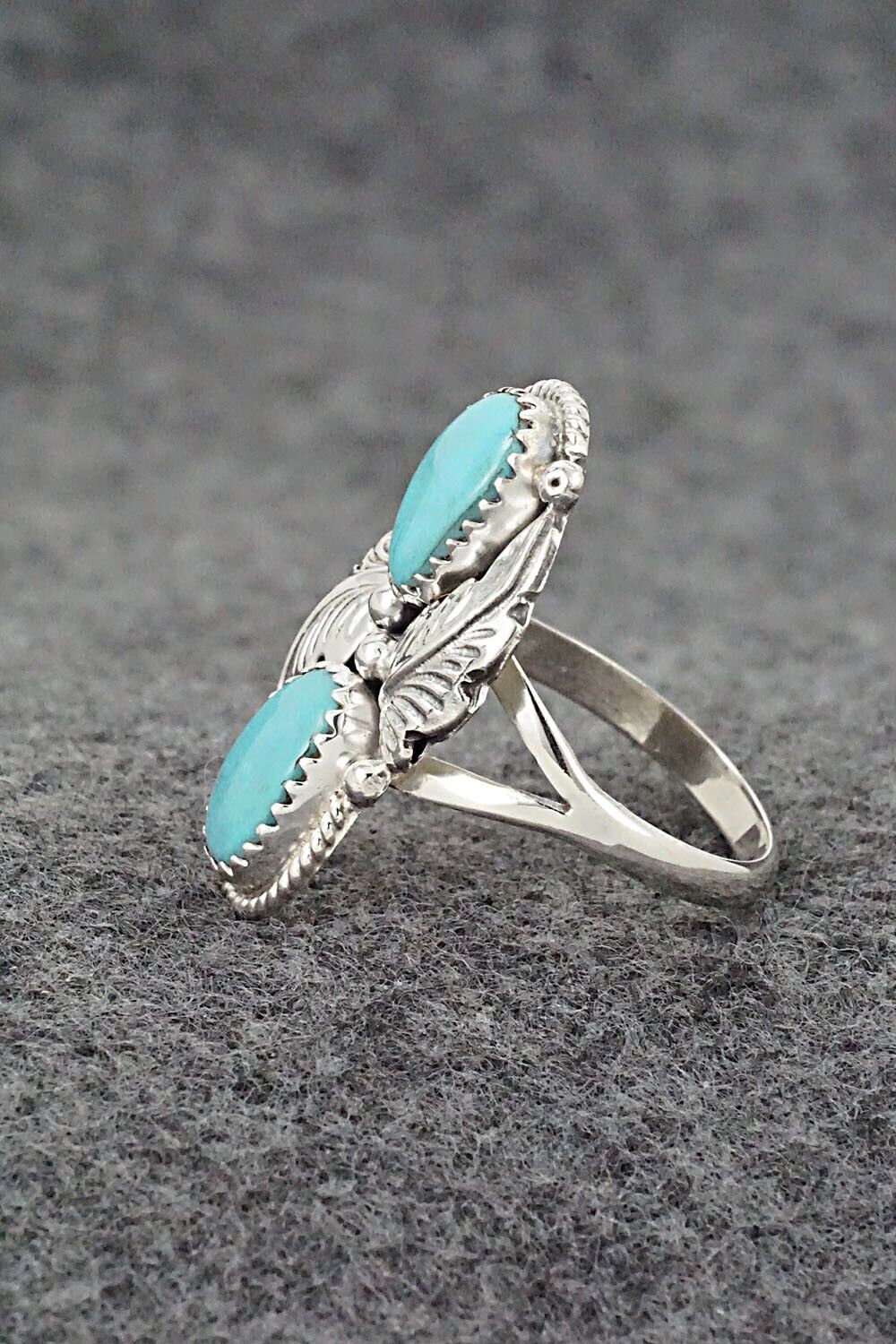 Turquoise & Sterling Silver Ring - Jerryson Henio - Size 9.25