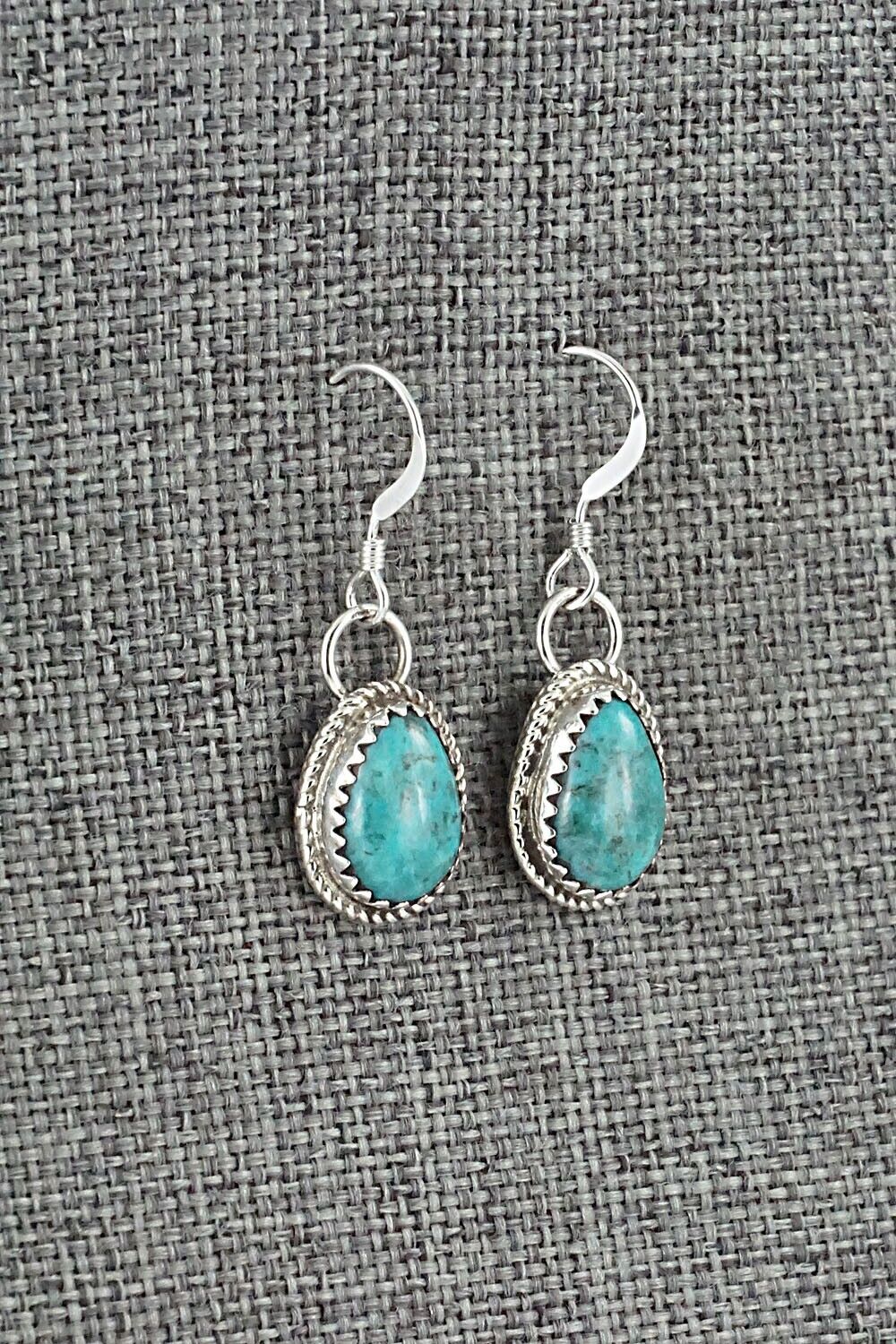 Turquoise & Sterling Silver Earrings - Ernest Hawthorne