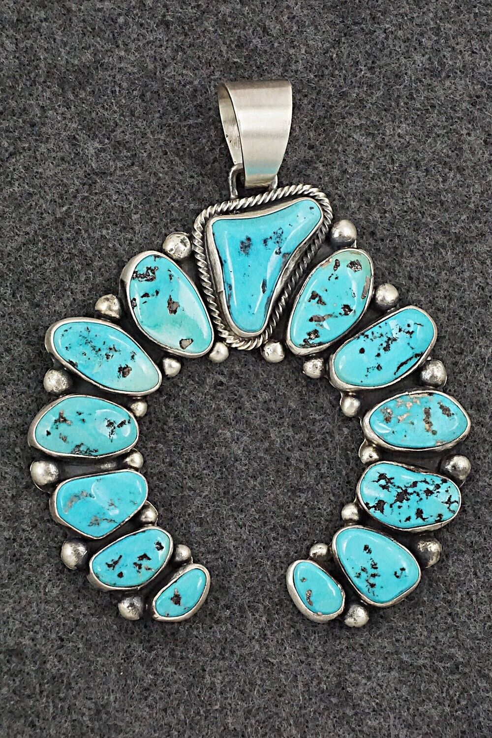 Turquoise & Sterling Silver Pendant - Bobby Johnson