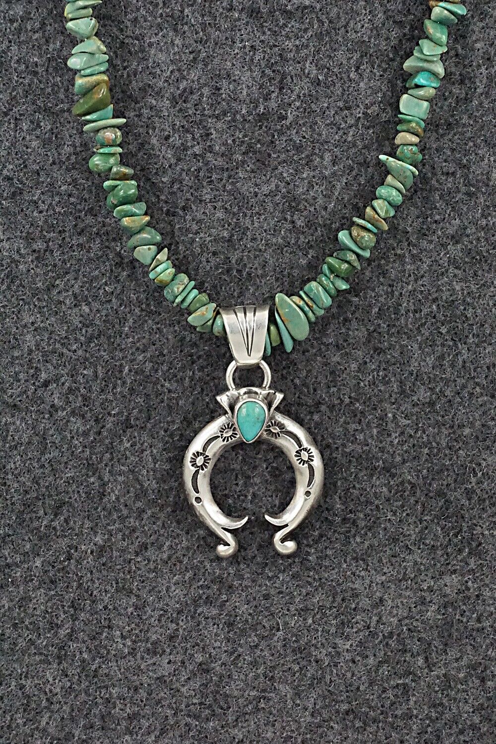 Turquoise & Sterling Silver Necklace 17" - Louise Joe