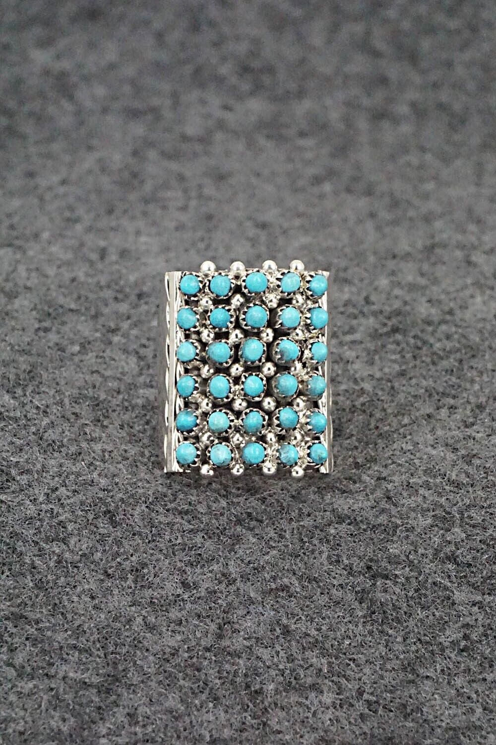 Turquoise & Sterling Silver Ring - Stephen Haloo - Size 7