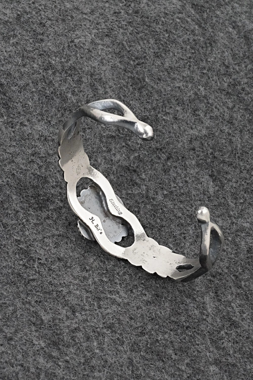 Turquoise & Sterling Silver Bracelet - Harrison Bitsue