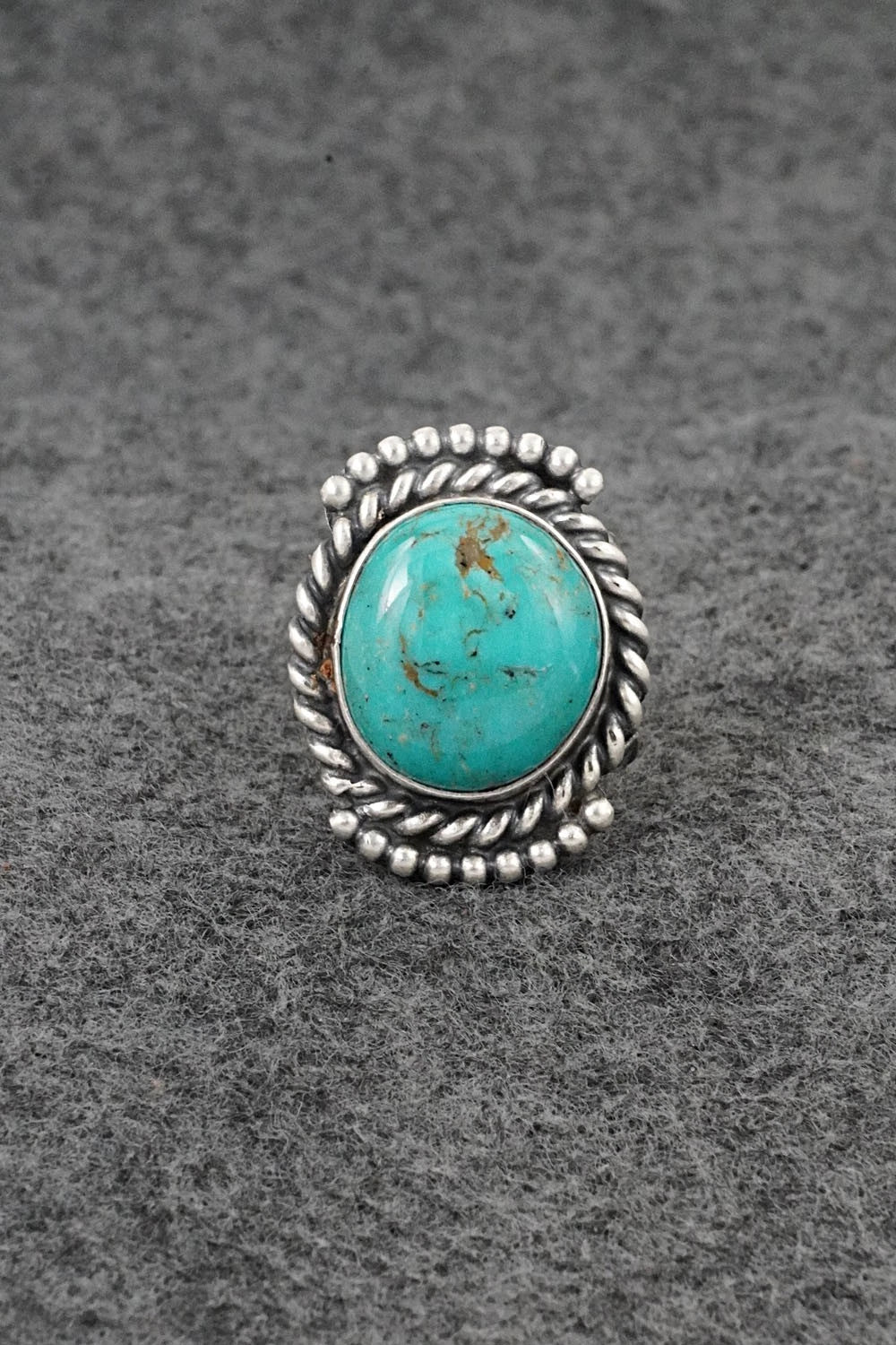 Turquoise & Sterling Silver Ring - Darrin Livingston - Size 7