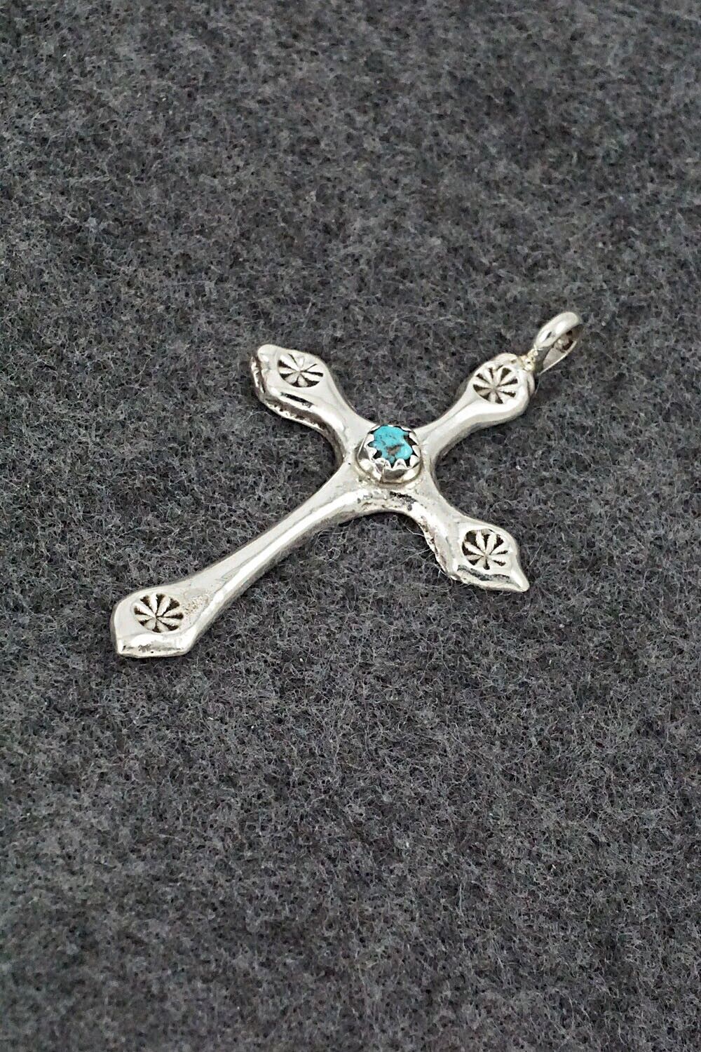 Turquoise & Sterling Silver Pendant - Thomas Johnson