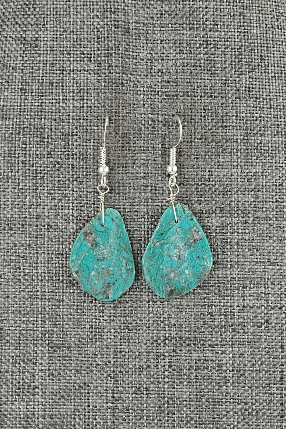 Turquoise & Sterling Silver Earrings - Louise Pete