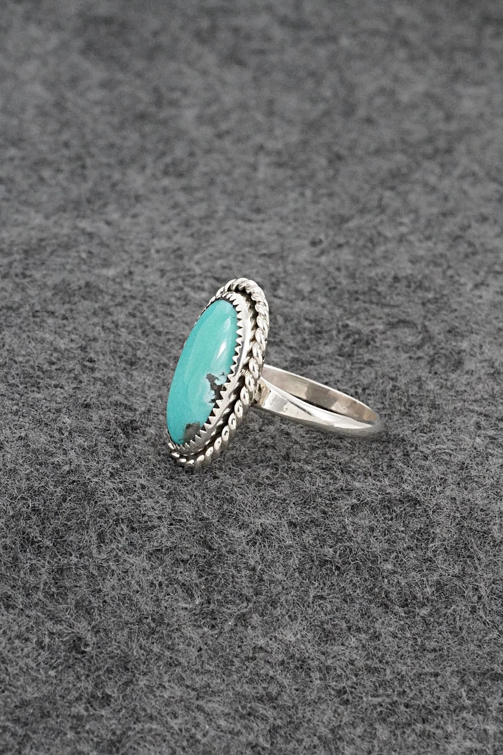 Turquoise & Sterling Silver Ring - Darius Arviso - Size 8.25