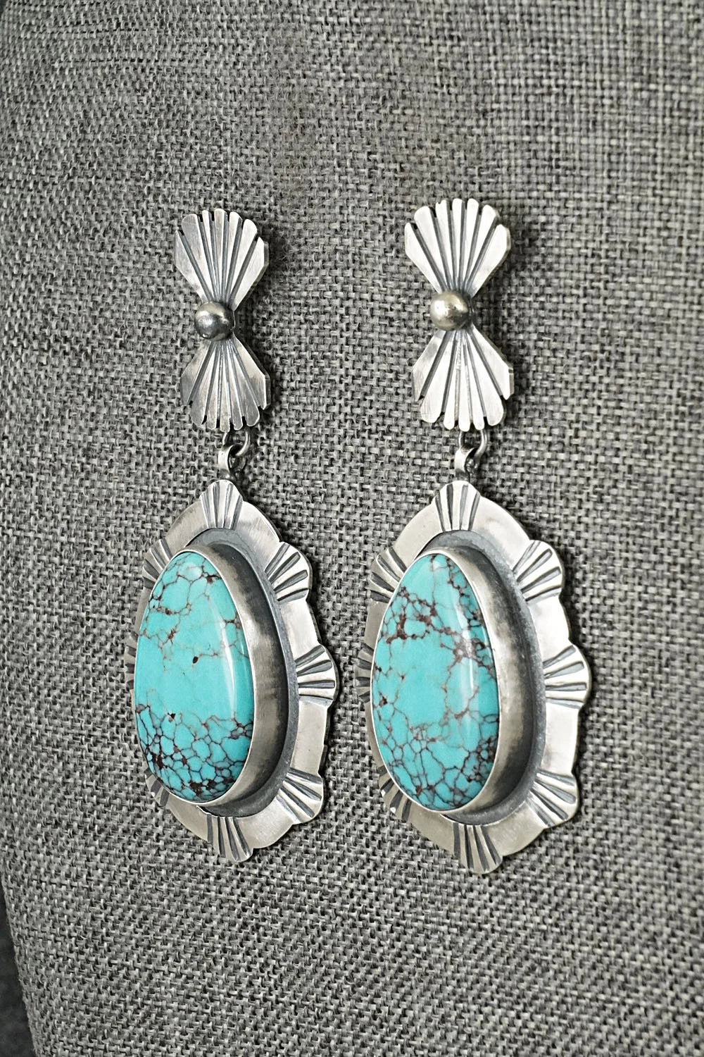 Turquoise & Sterling Silver Earrings - Mark Yazzie