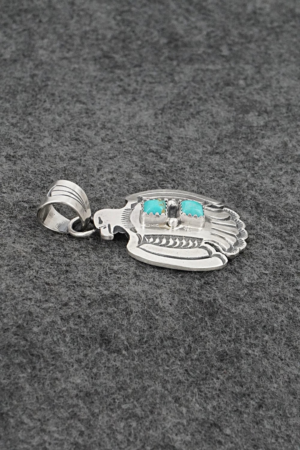 Turquoise & Sterling Silver Pendant - Robinson Martinez