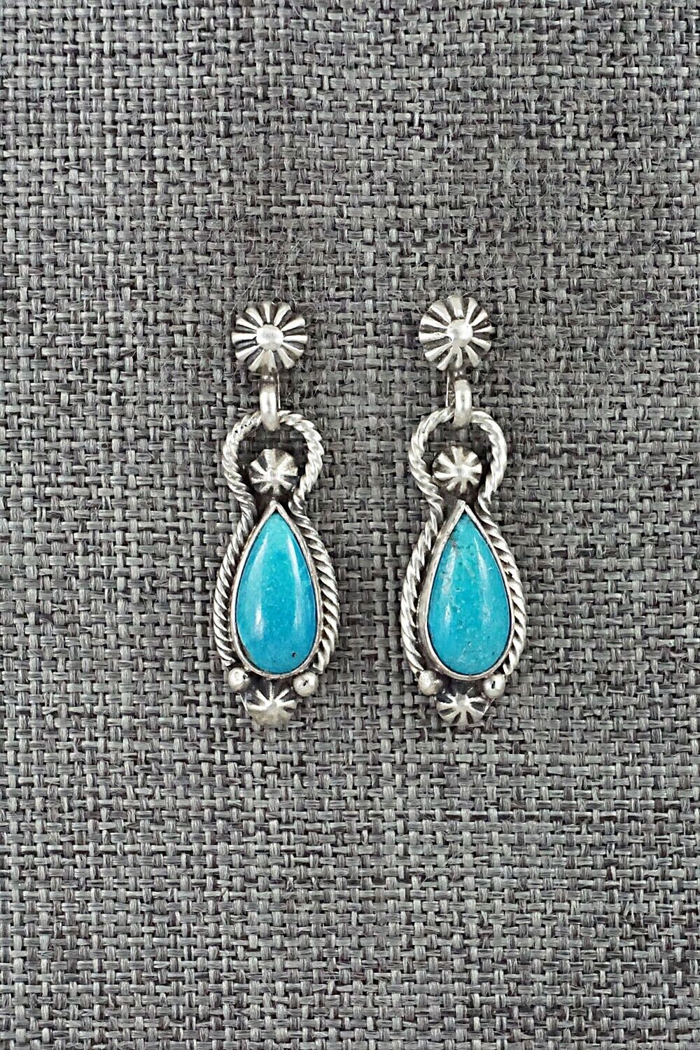 Turquoise & Sterling Silver Earrings - Verley Betone