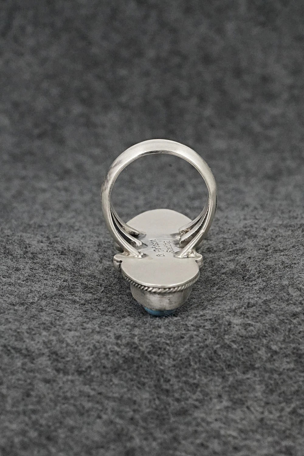 Turquoise & Sterling Silver Ring - Bobby Johnson - Size 6.5