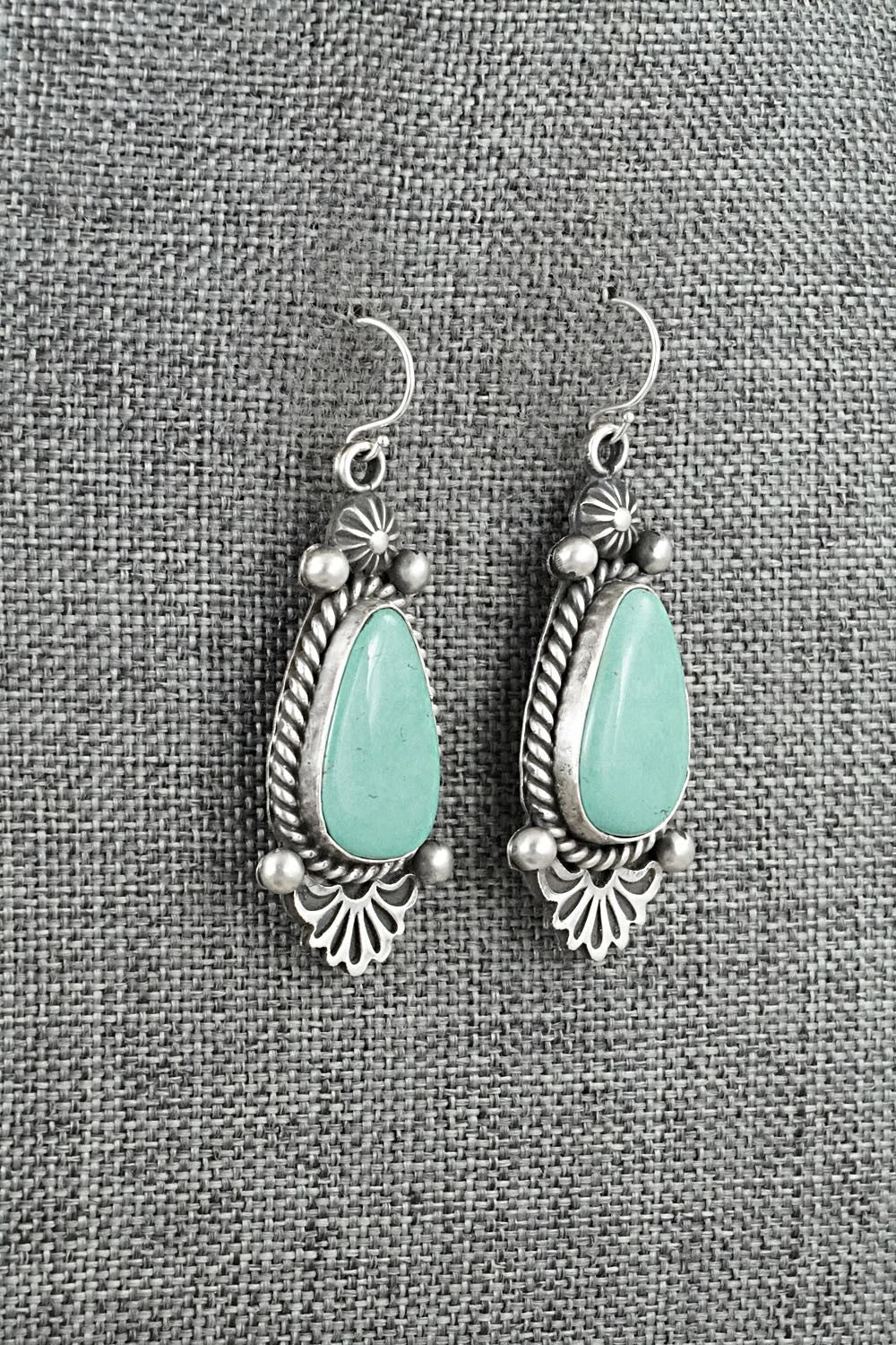 Turquoise & Sterling Silver Earrings - Michael Calladitto