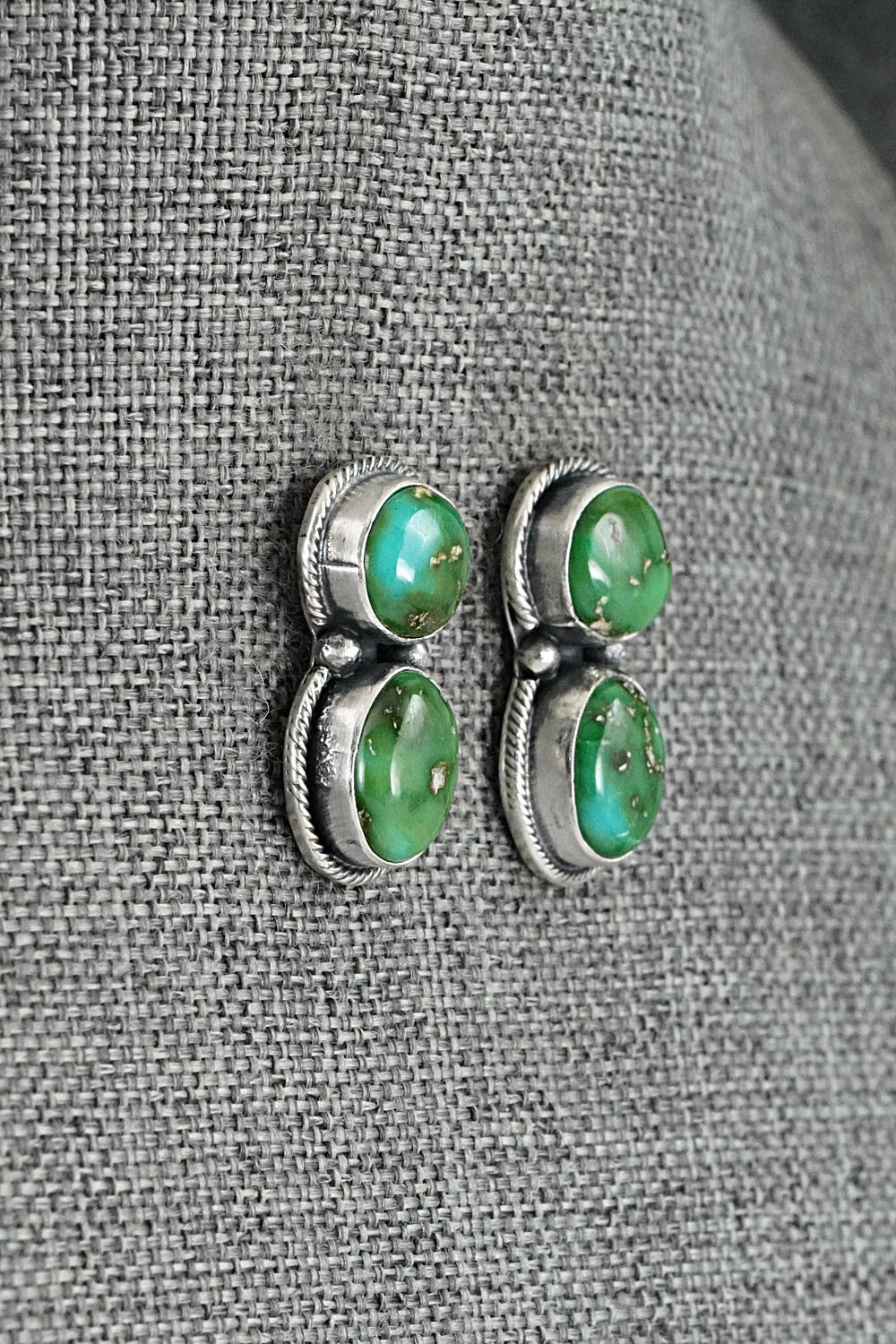 Turquoise & Sterling Silver Squash Blossom Set - Darrin Livingston
