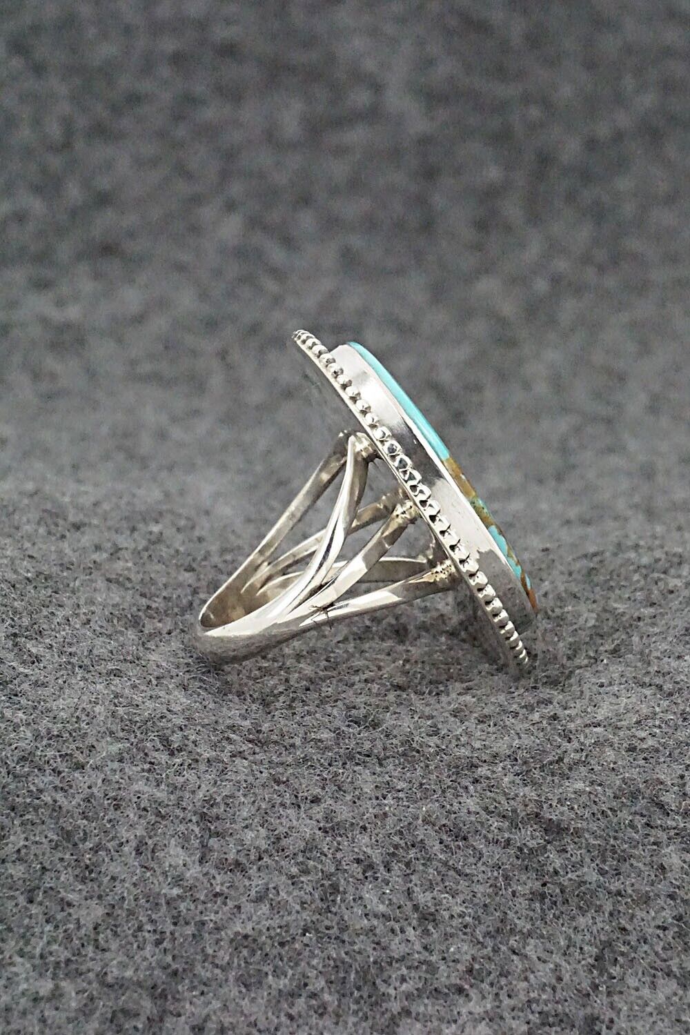Turquoise & Sterling Silver Ring - Kiriza Tom - Size 6