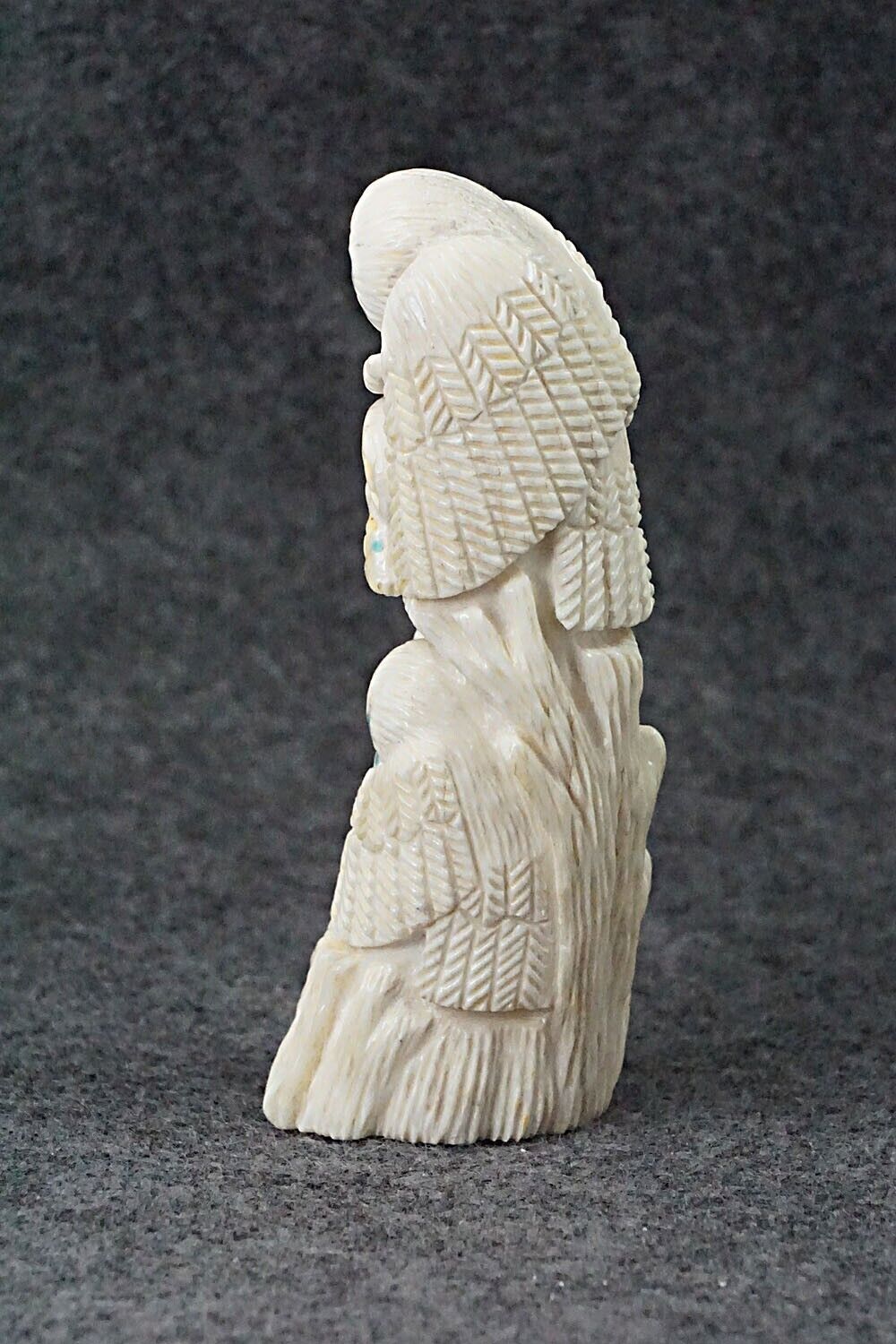 Owls & Rattlesnake Zuni Fetish Carving - Destry Siutza