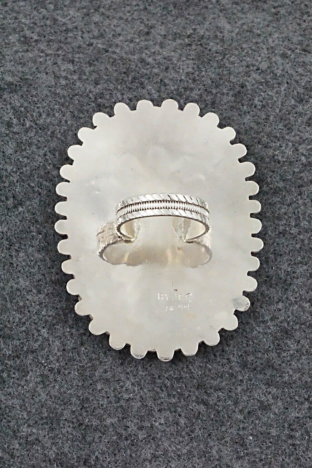 Turquoise & Sterling Silver Ring - Lavell Byjoe - Size 7.75