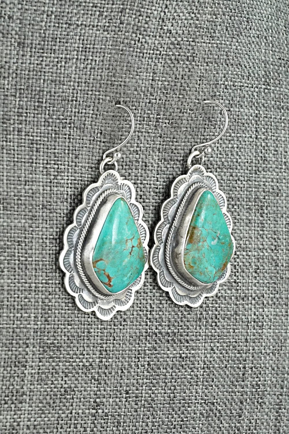 Turquoise & Sterling Silver Earrings - Bobby Johnson