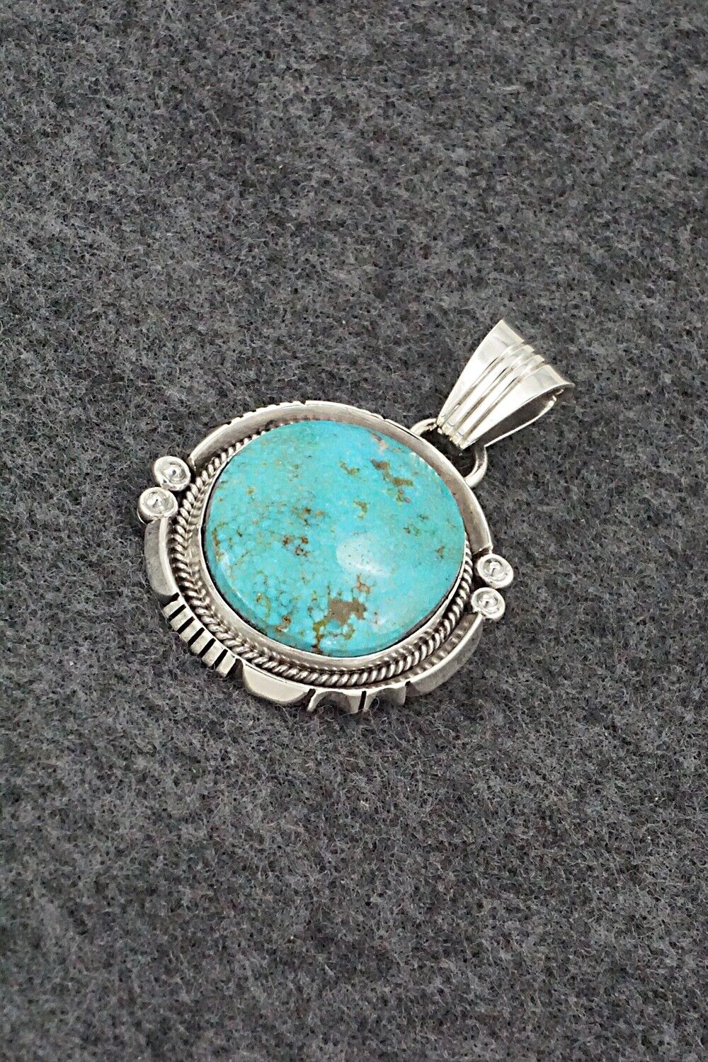 Turquoise & Sterling Silver Pendant - Daniel Benally