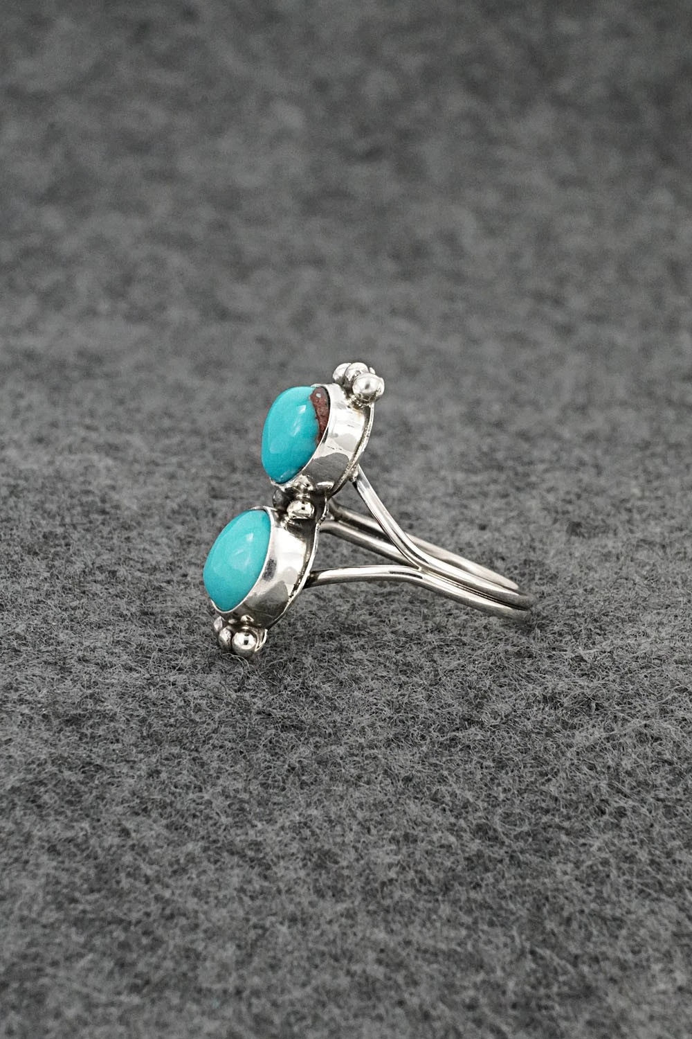 Turquoise & Sterling Silver Ring - Rena Begay - Size 8