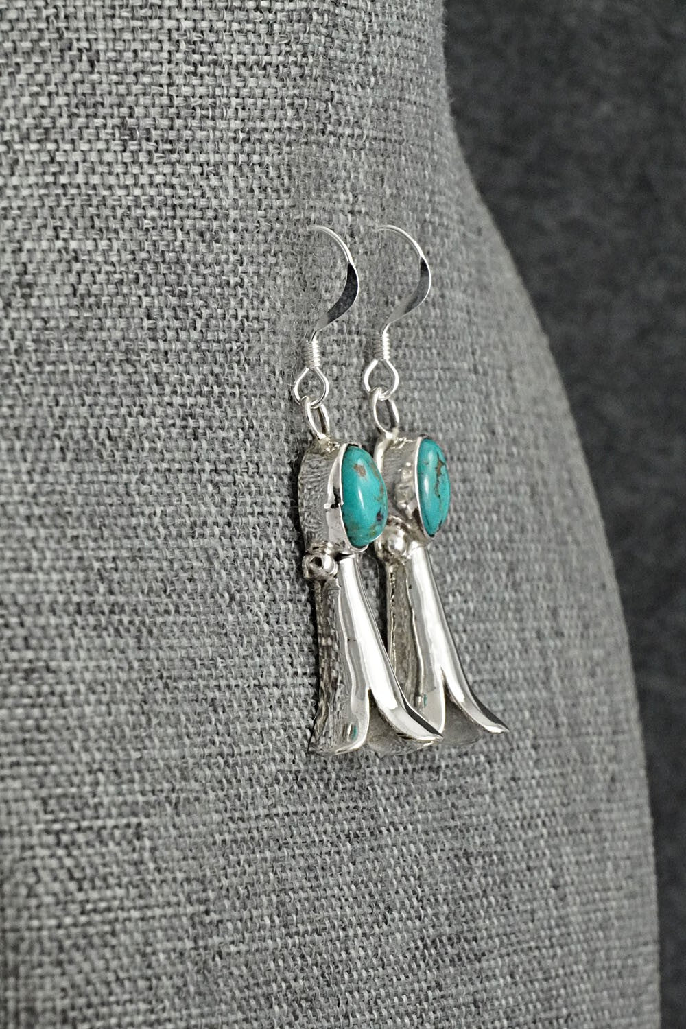 Turquoise & Sterling Silver Earrings - Robinson Martinez
