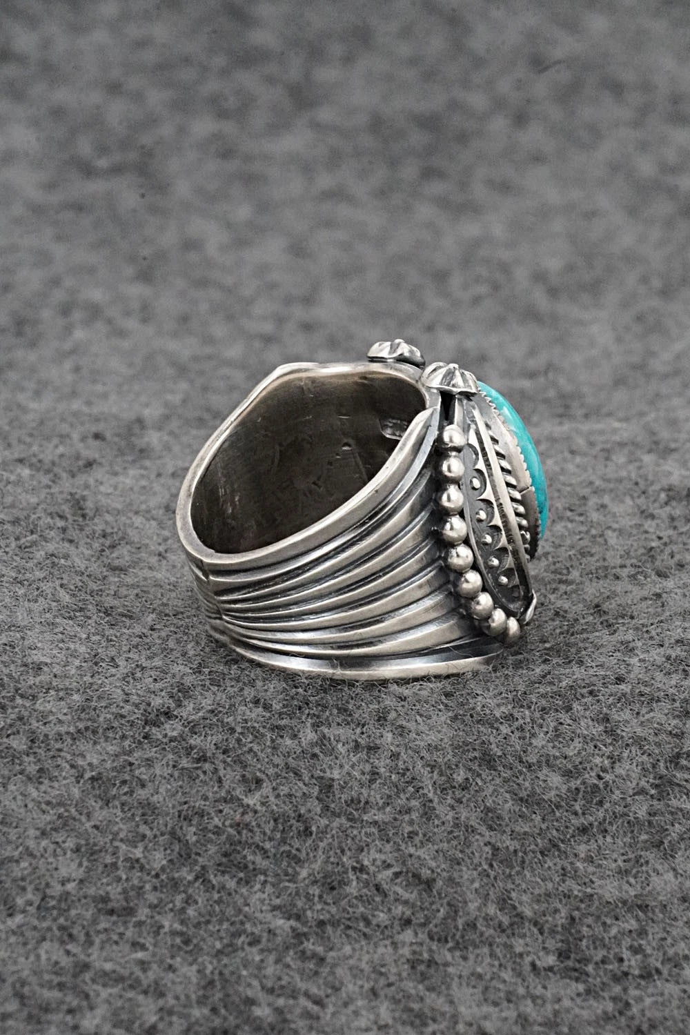 Turquoise & Sterling Silver Ring - Delbert Gordon - Size 8