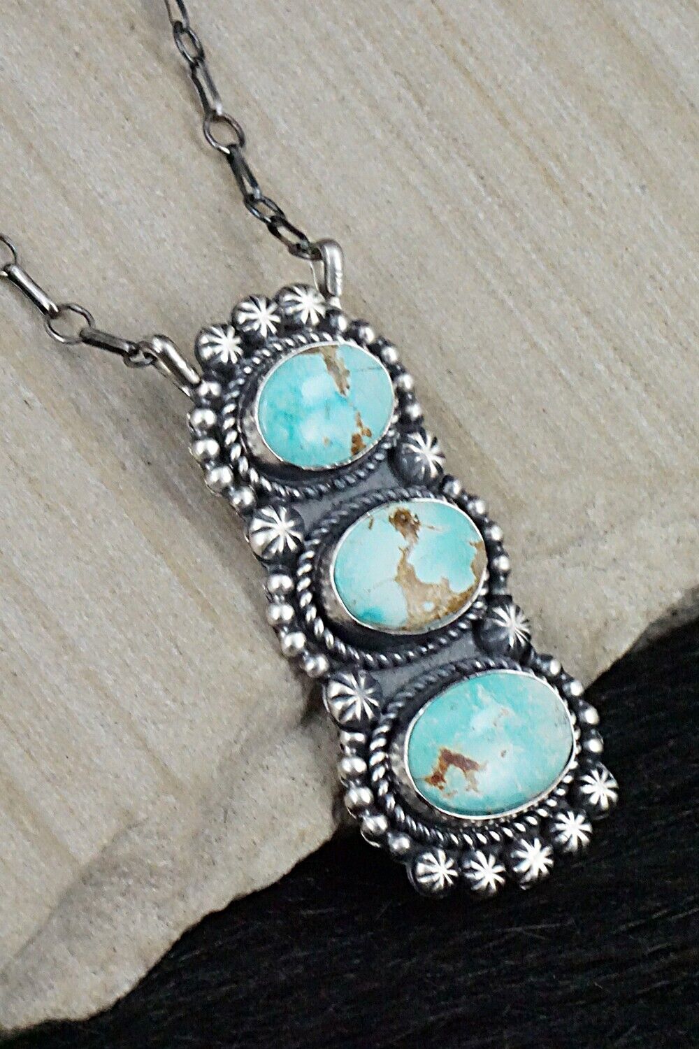 Turquoise & Sterling Silver Necklace - Jeff James