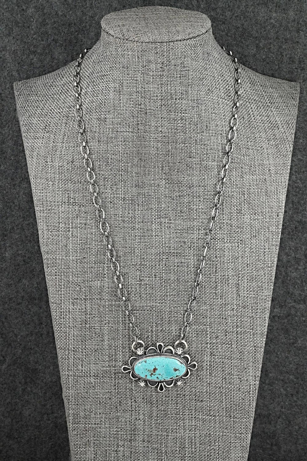 Turquoise & Sterling Silver Necklace - Bobby Johnson