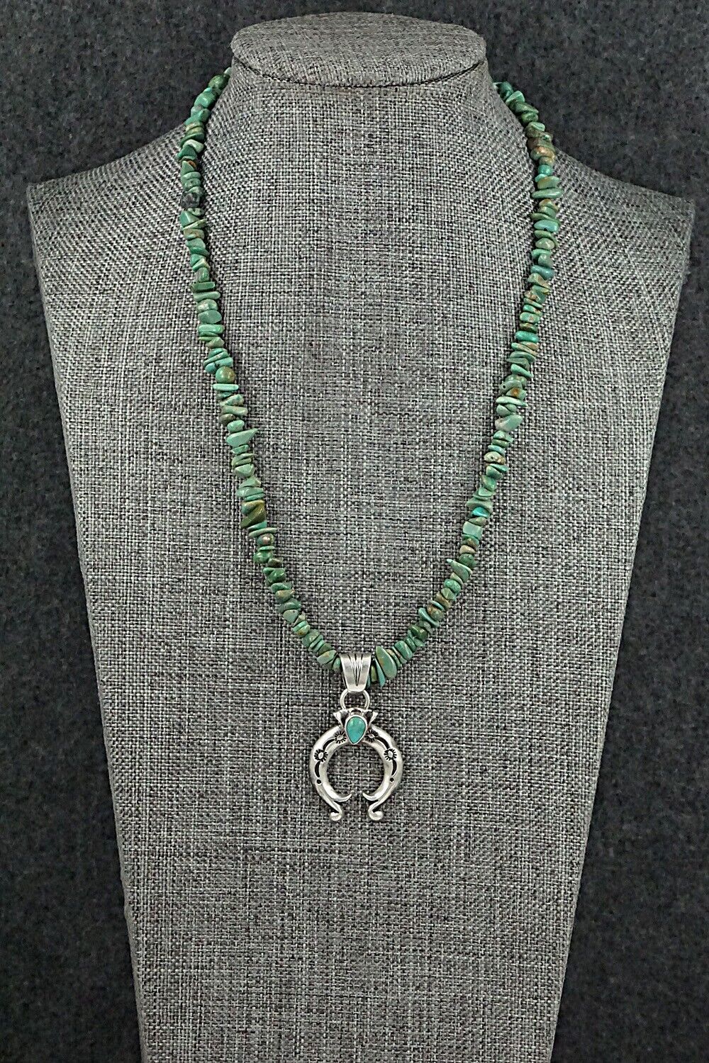 Turquoise & Sterling Silver Necklace 17" - Louise Joe