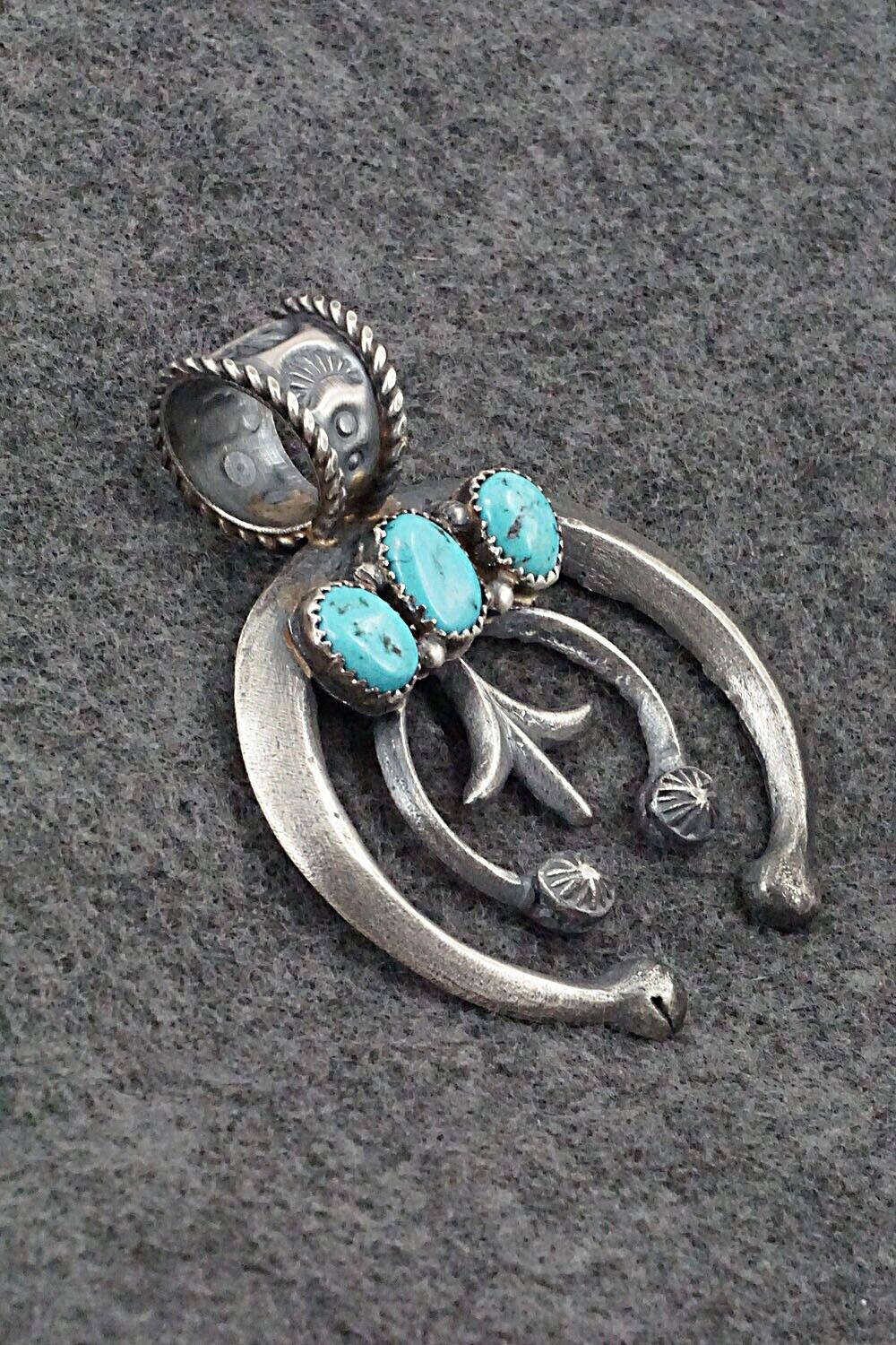 Turquoise and Sterling Silver Pendant - Gilbert Martin