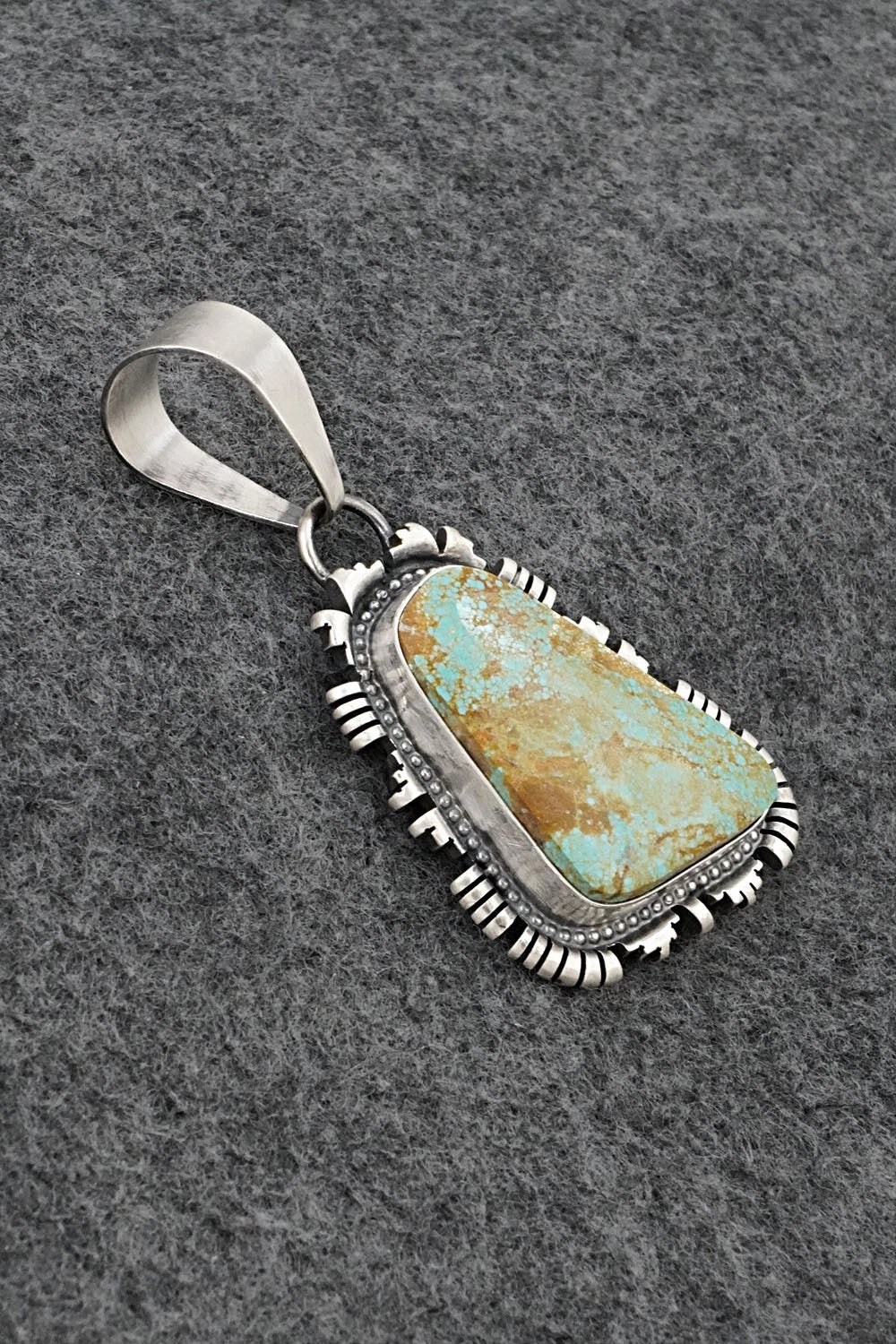 Turquoise & Sterling Silver Pendant - Randy Billy