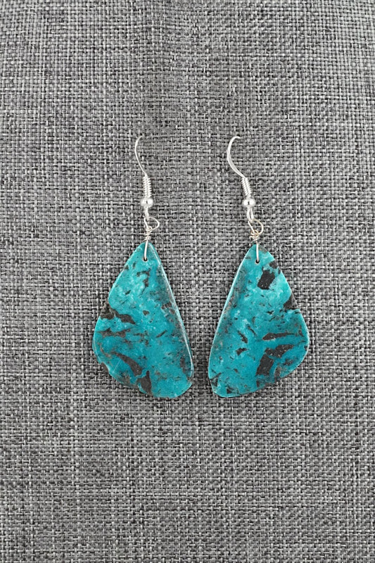 Turquoise & Sterling Silver Earrings - Louise Pete