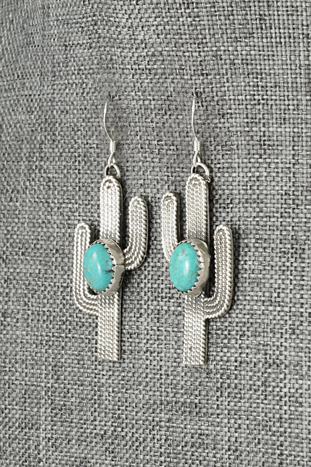 Turquoise & Sterling Silver Earrings - Annette Chiquito