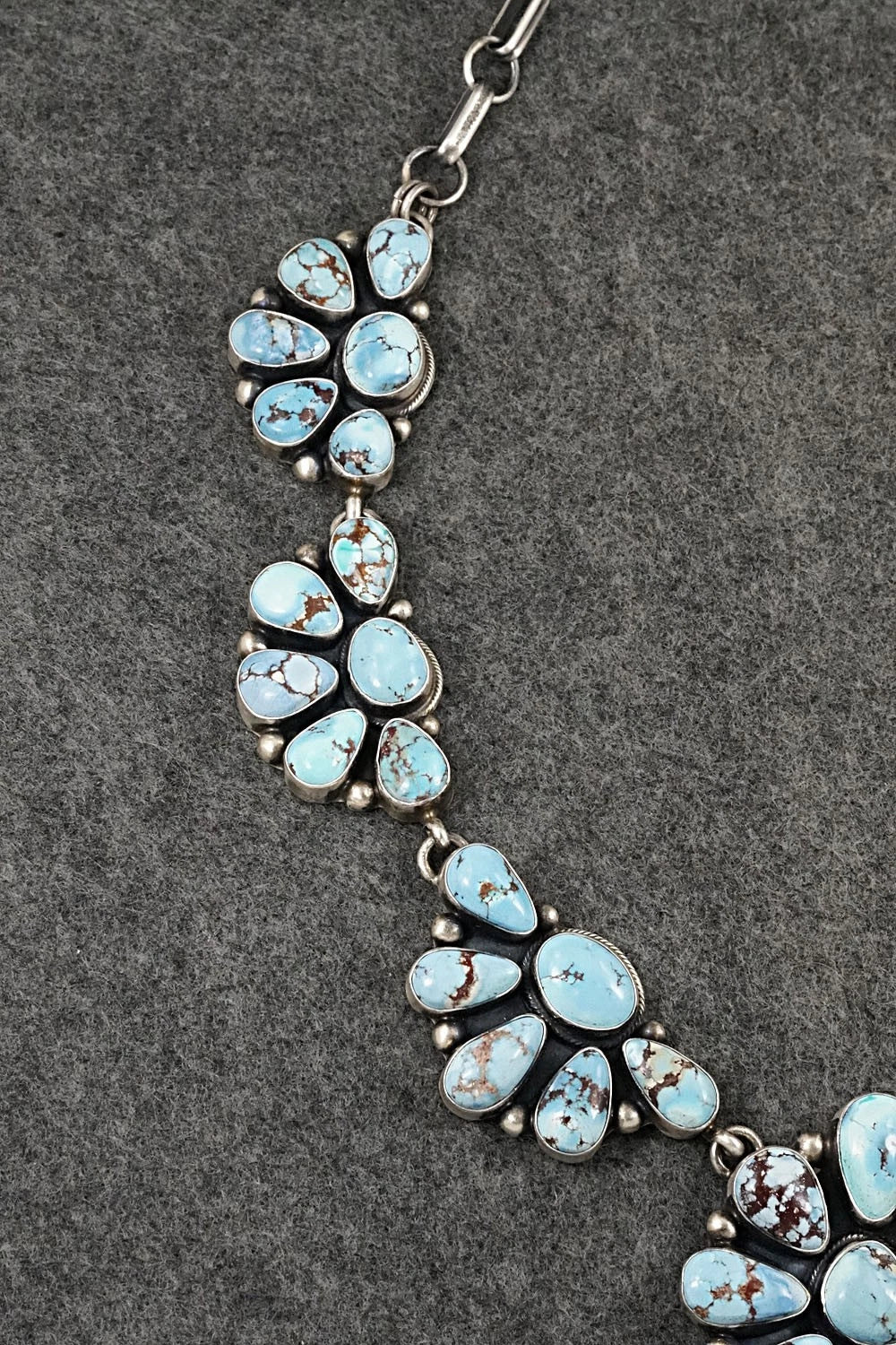 Turquoise & Sterling Silver Necklace and Earrings Set - Kathleen Livingston