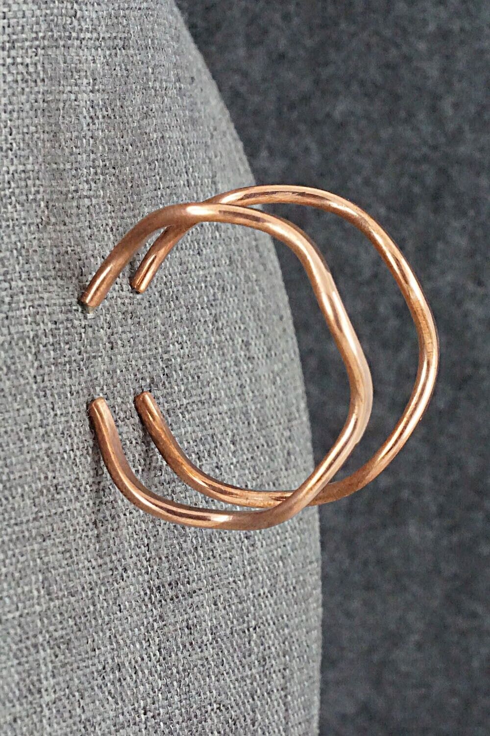 Copper Hoop Earrings - Elaine Tahe