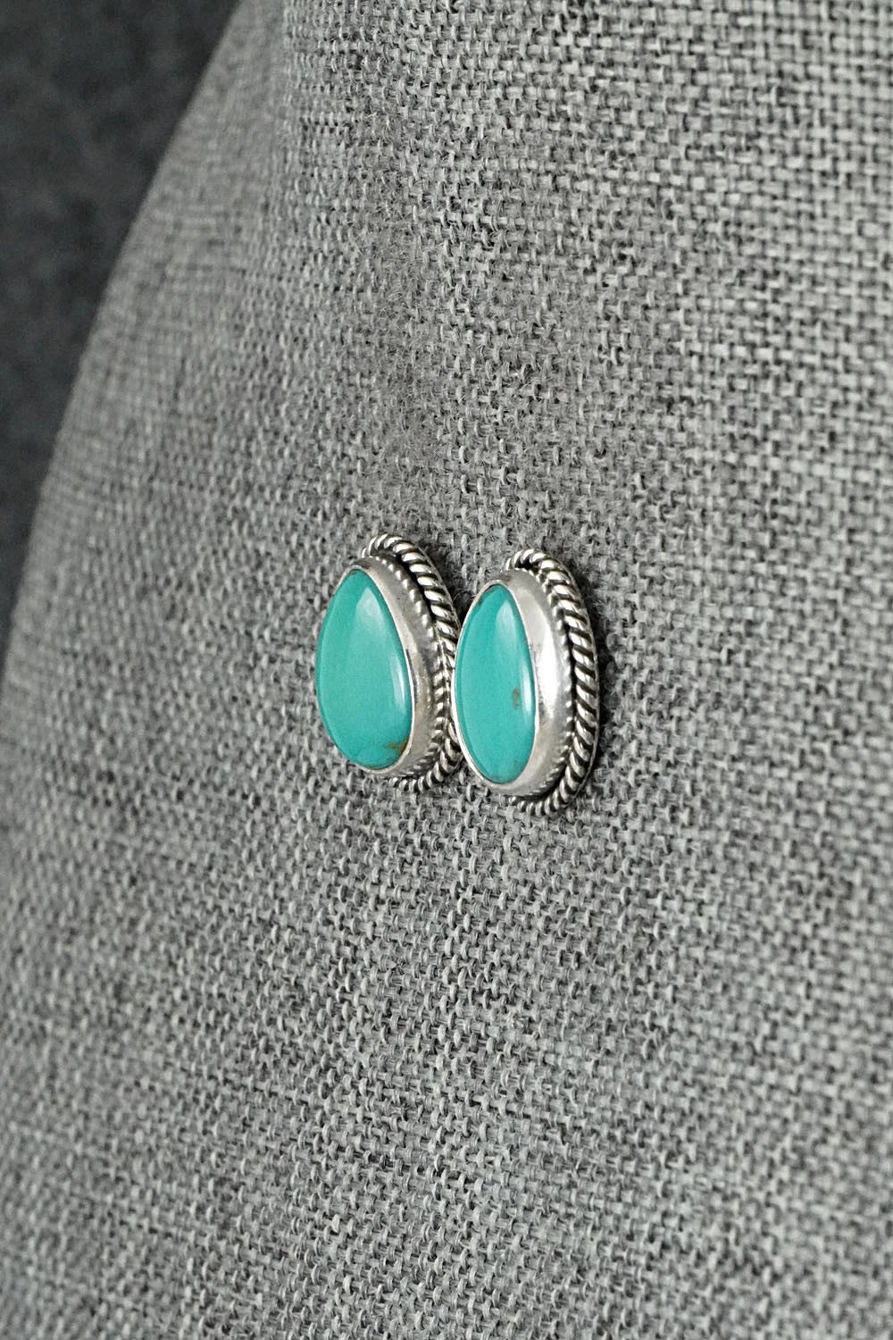 Turquoise & Sterling Silver Earrings - Rosemary Saunders