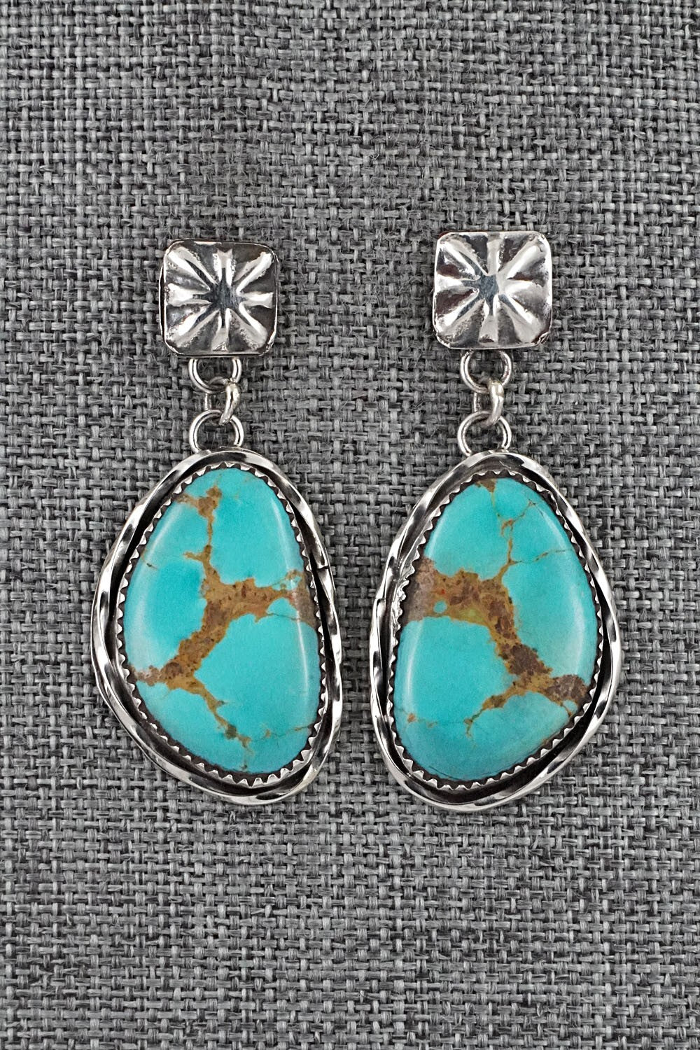 Turquoise & Sterling Silver Earrings - Ernest Hawthorne