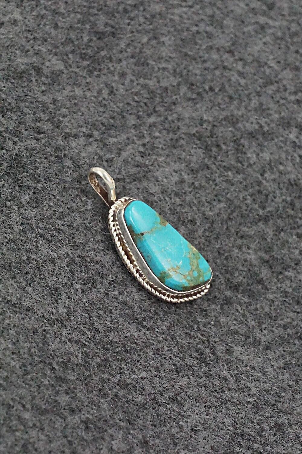 Turquoise & Sterling Silver Pendant - Ernest Hawthorne