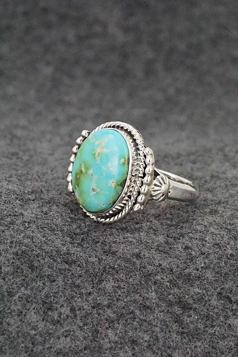 Turquoise & Sterling Silver Ring - Andrew Vandever - Size 8.75