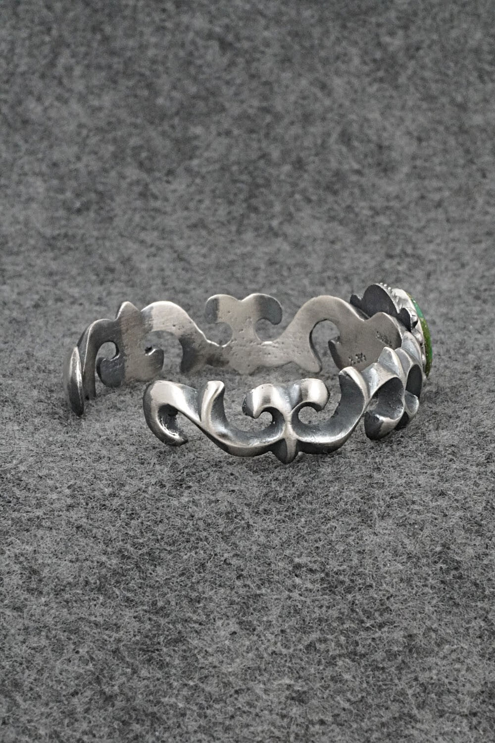 Turquoise & Sterling Silver Bracelet - Harrison Bitsue