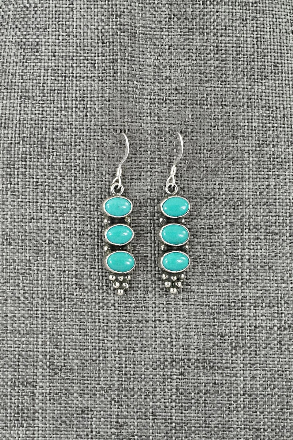 Turquoise & Sterling Silver Earrings - Gary Shorty